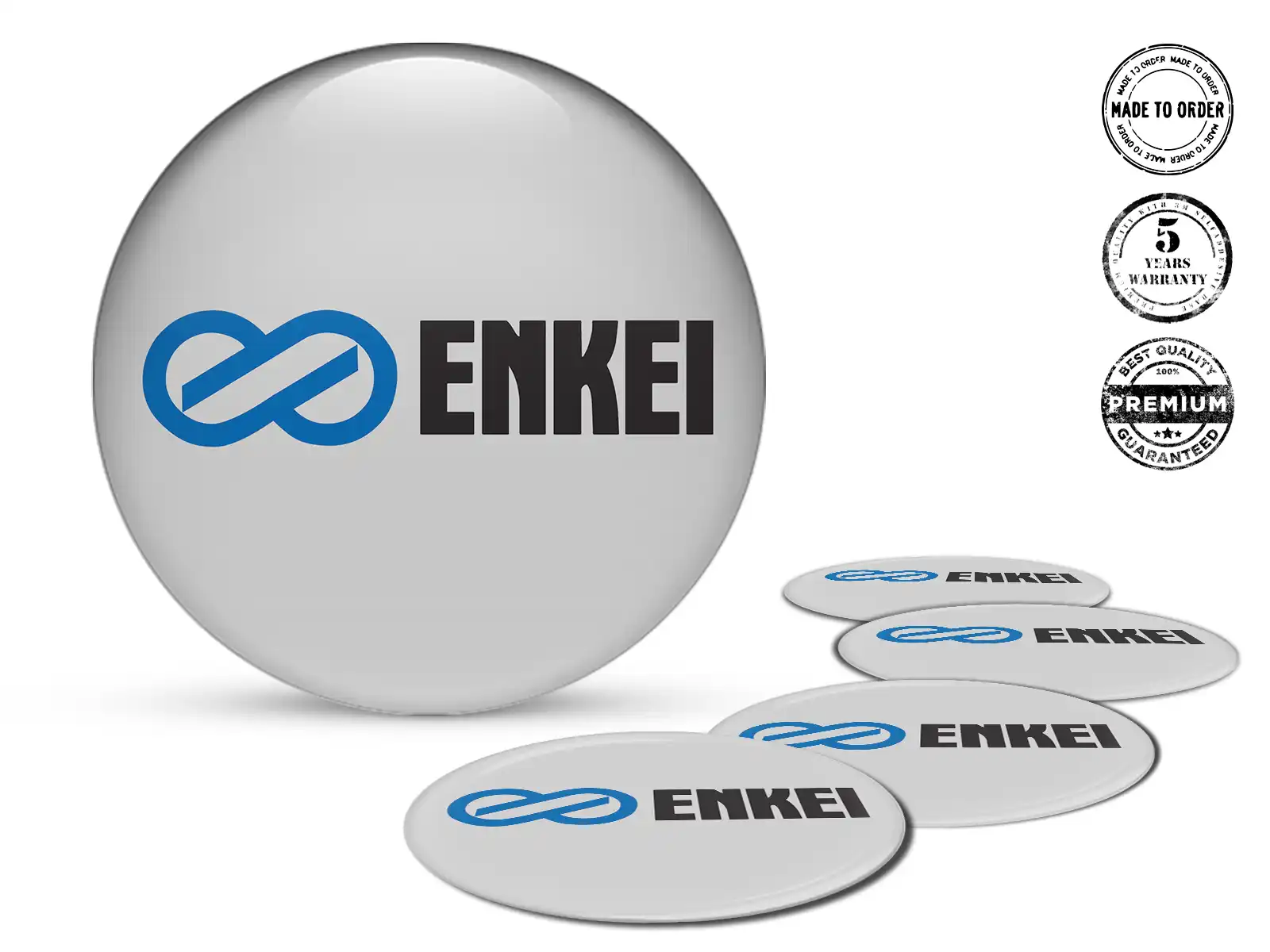 Enkei Wheel Decals Style Silicone Badge Upgrade